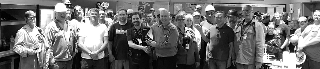 Waupaca Foundry team with the Green Sustainability award